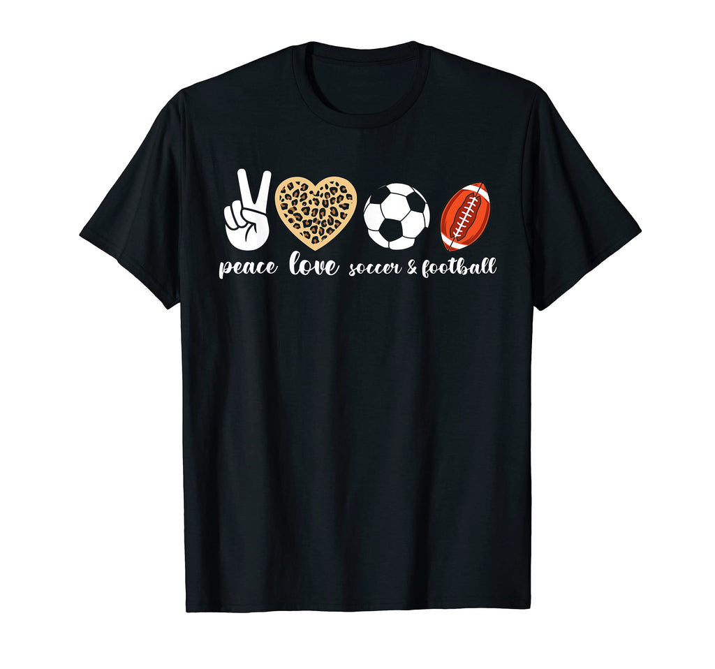 Peace Love Soccer Football Ball T-Shirt - Custom Art Print for Adults - T-Shirt, Sweatshirt, Hoodie