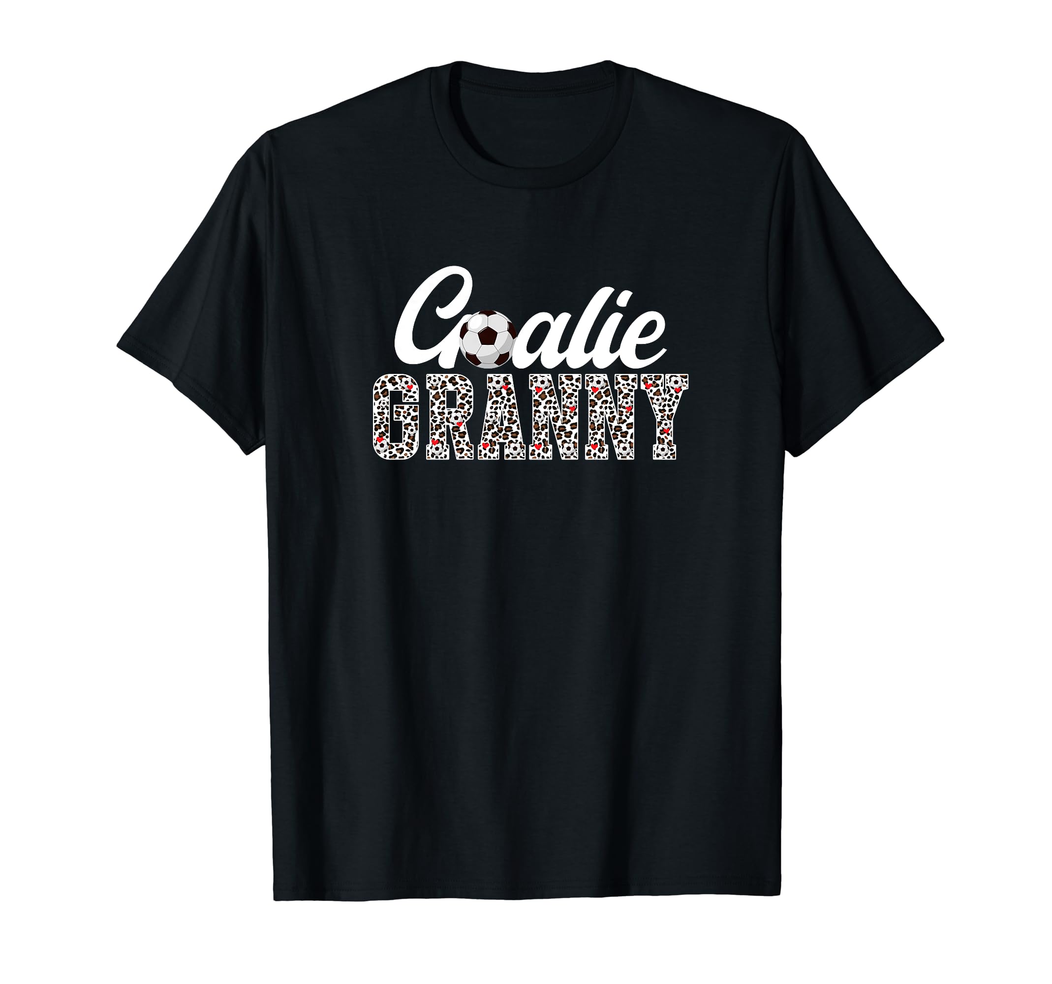 Soccer Goalie Granny Leopard T-Shirt - Fun Novelty Design for Adults - T-Shirt, Sweatshirt, Hoodie