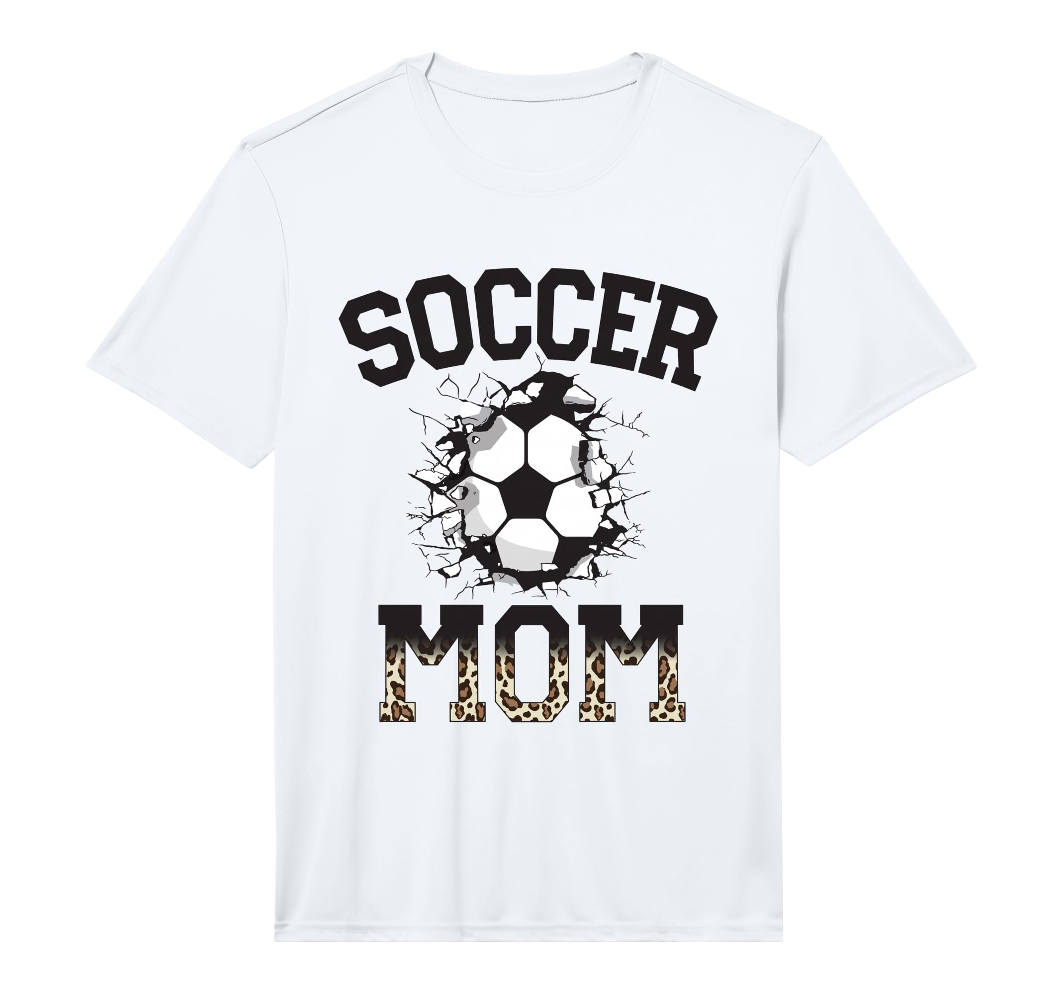 Mens Womens Soccer Leopard Mom Soccer T-Shirt - Fun Novelty Design Unisex - T-Shirt, Sweatshirt, Hoodie
