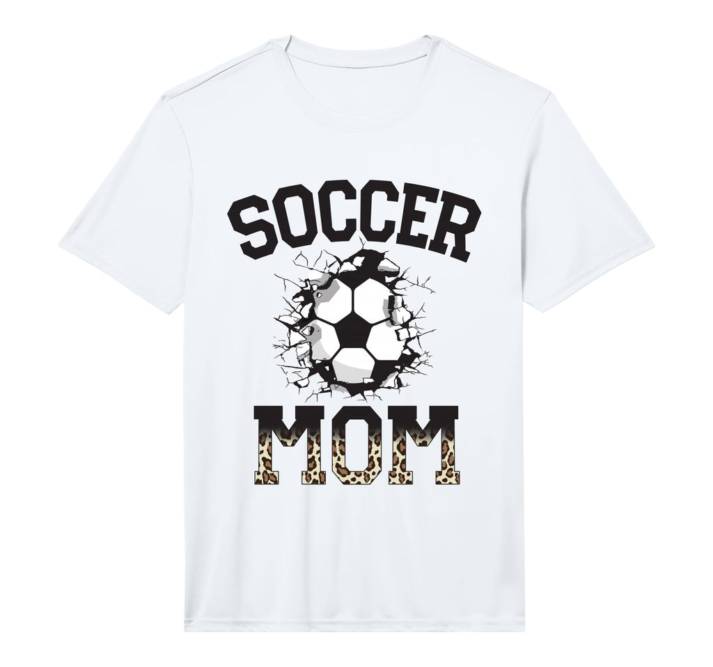 Mens Womens Soccer Leopard Mom T-Shirt - Aesthetic Graphic for Adults - T-Shirt, Sweatshirt, Hoodie