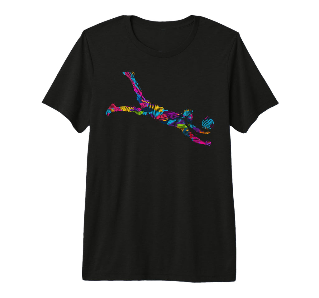 Colorful Soccer Goalie Splash Art T-Shirt - Fun Novelty Design Unisex - T-Shirt, Sweatshirt, Hoodie