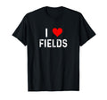 I Love Fields Heart Distressed T-Shirt - Trendy Graphic for Adults - T-Shirt, Sweatshirt, Hoodie