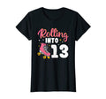 Rolling Into 13 Skating Roller Derby T-Shirt - Casual Everyday Wear Unisex - T-Shirt, Sweatshirt, Hoodie