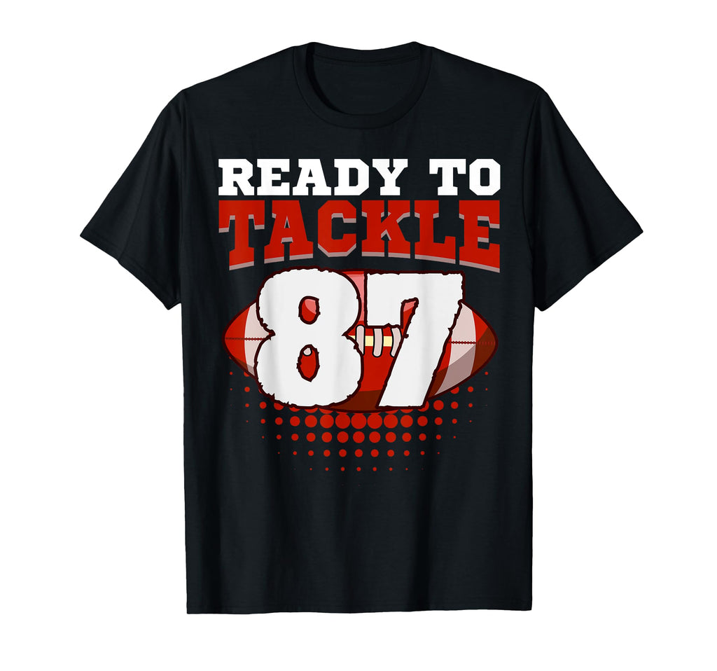 Football 87Th Birthday Player T-Shirt - Fun Novelty Design for Adults - T-Shirt, Sweatshirt, Hoodie