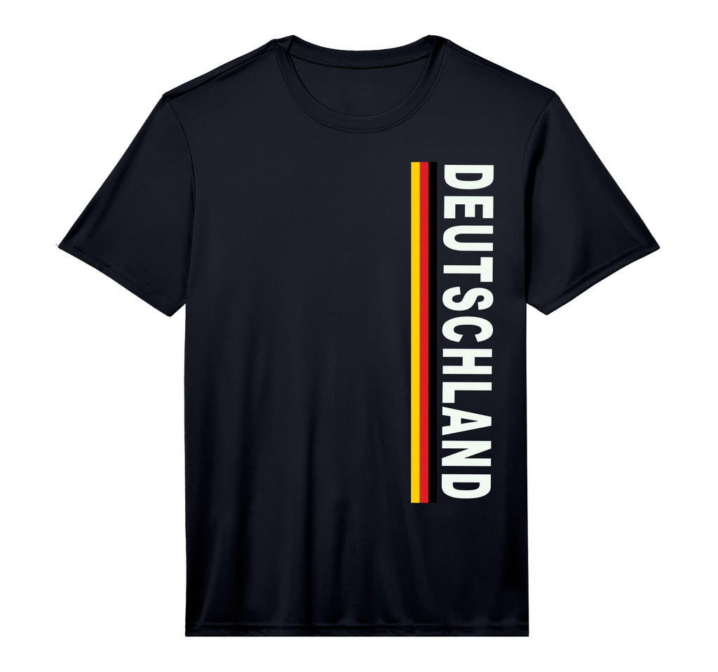 Deutschland Soccer Flag Performance T-Shirt - Custom Art Print Unisex - T-Shirt, Sweatshirt, Hoodie