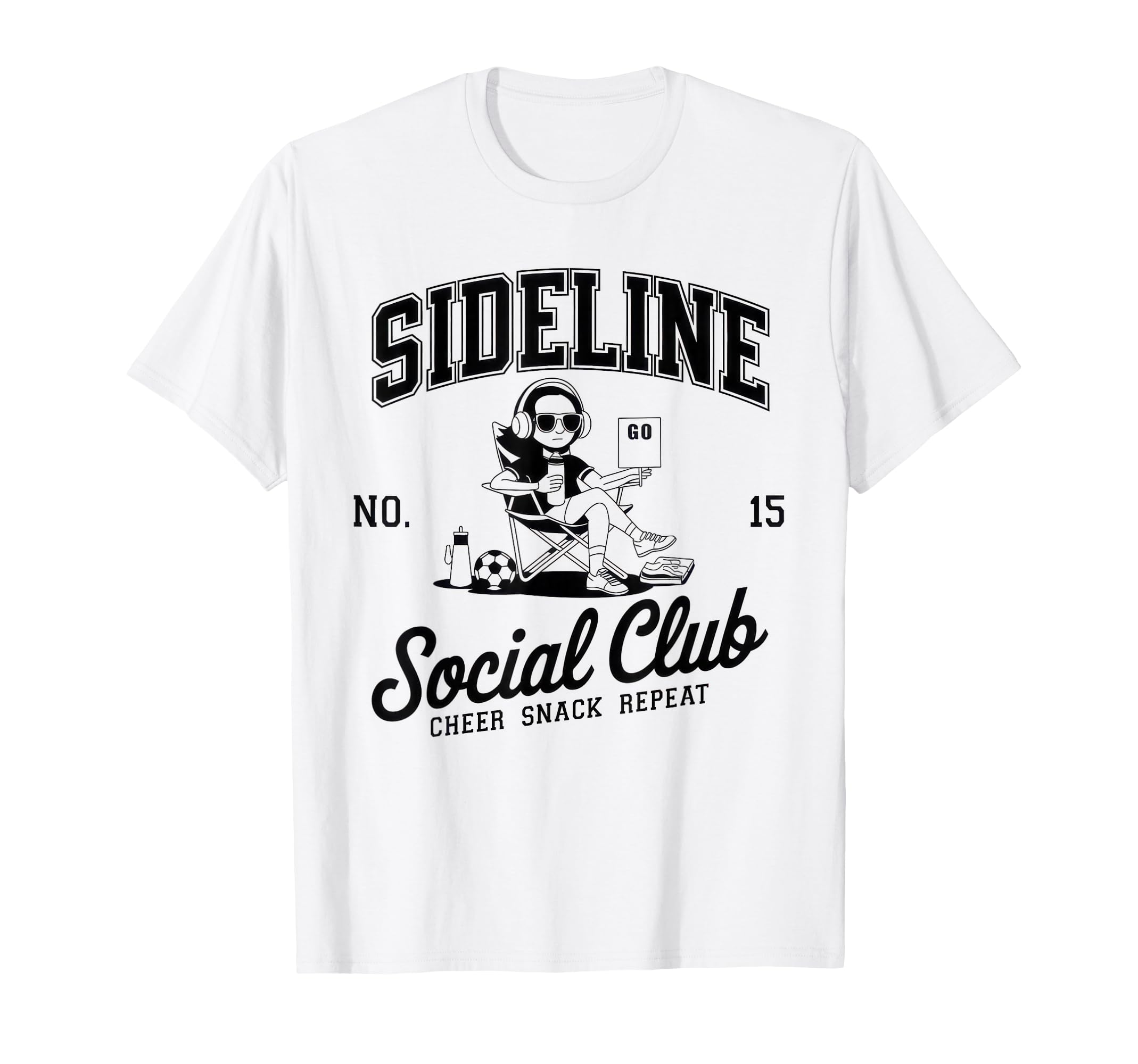 Sideline Social Club Soccer Mom Game Day T-Shirt - Graphic Print for Adults - T-Shirt, Sweatshirt, Hoodie