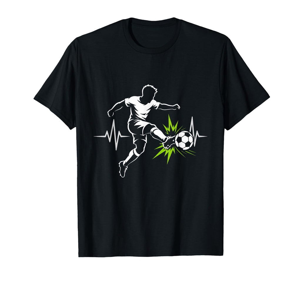 Energetic Soccer Player Heartbeat Pulse T-Shirt - Aesthetic Graphic Unisex - T-Shirt, Sweatshirt, Hoodie