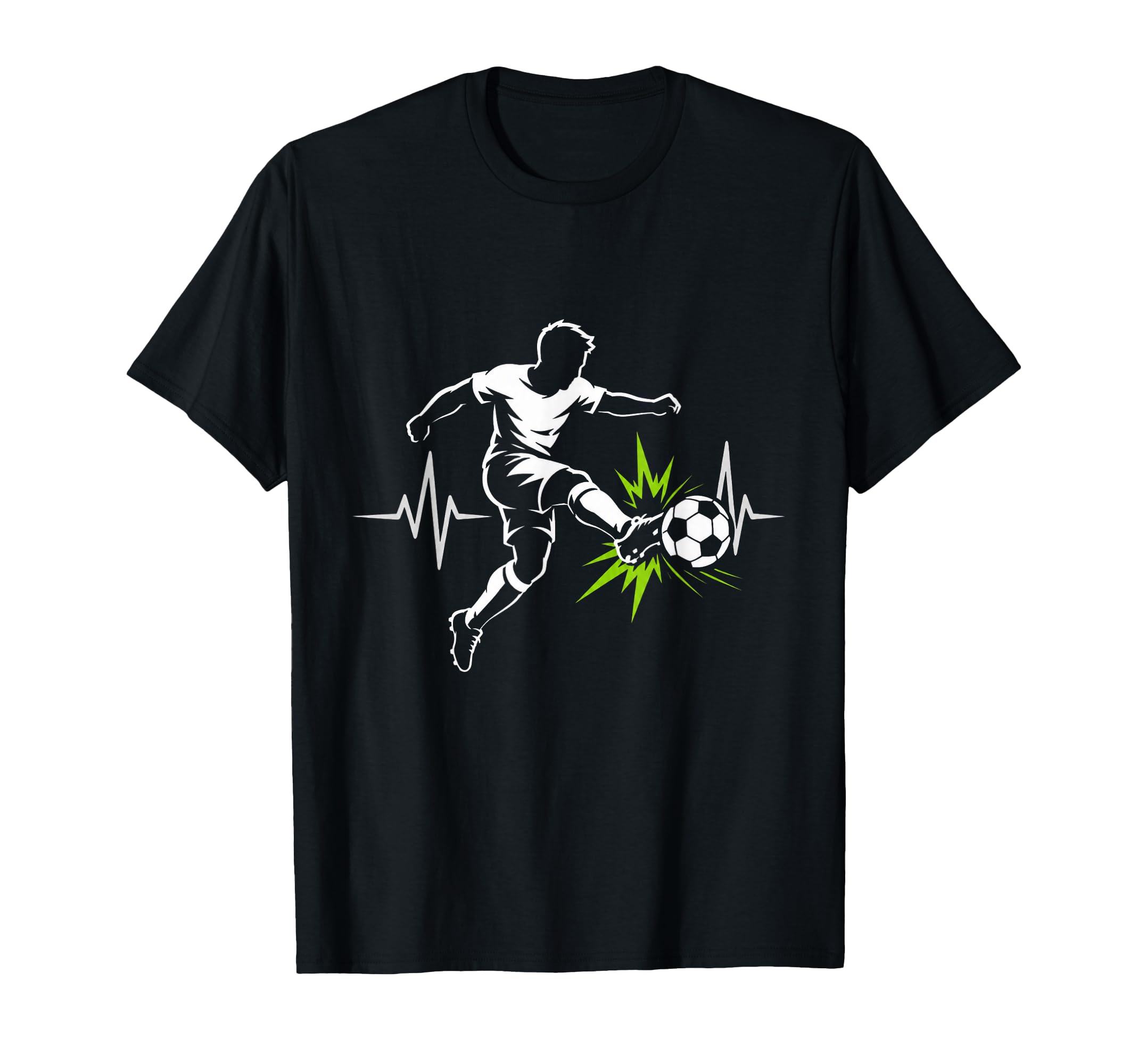 Energetic Soccer Player Heartbeat Pulse T-Shirt - Aesthetic Graphic Unisex - T-Shirt, Sweatshirt, Hoodie
