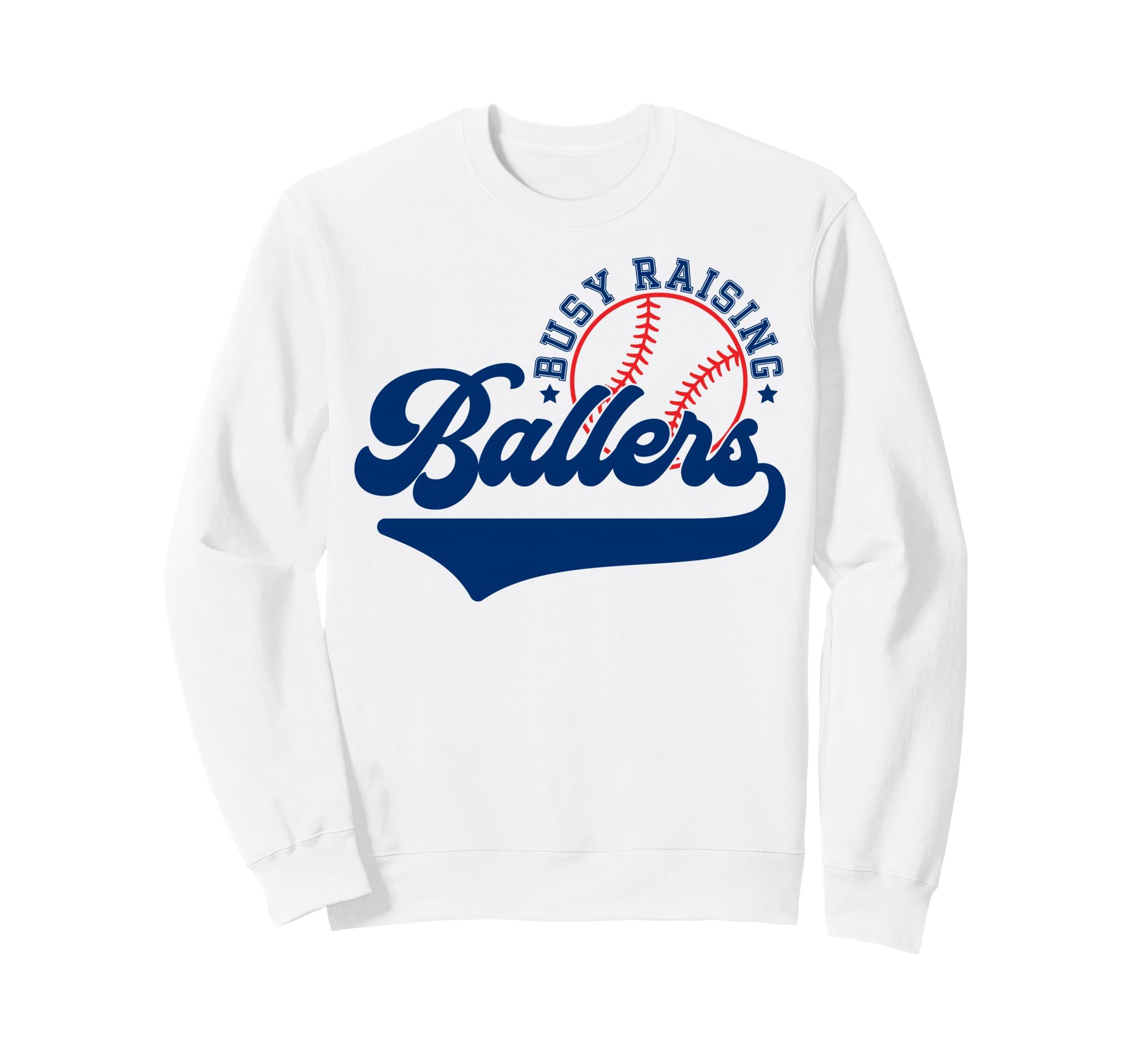 Baseball Mom Mama Busy Raising Ballers Sweatshirt - Minimalist Print Unisex - T-Shirt, Sweatshirt, Hoodie