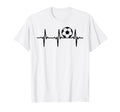 Soccer Heartbeat Soccer Ball Soccer T-Shirt - Novelty Apparel Men Women - T-Shirt, Sweatshirt, Hoodie