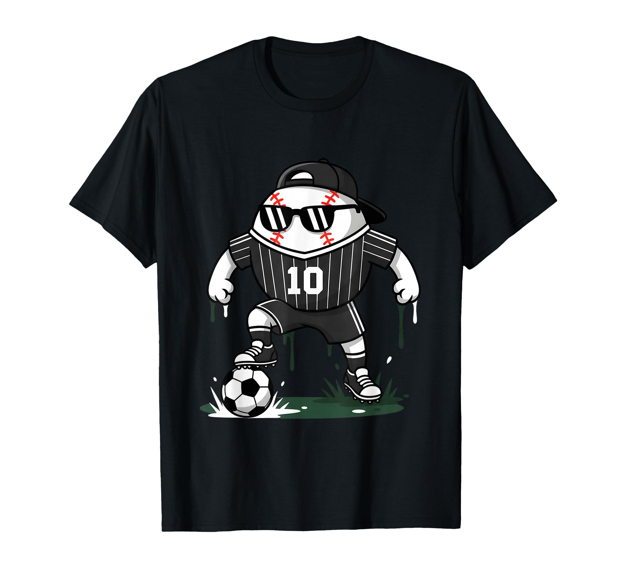 Baseball Soccer Player Sunglasses T-Shirt - Minimalist Print Men Women - T-Shirt, Sweatshirt, Hoodie