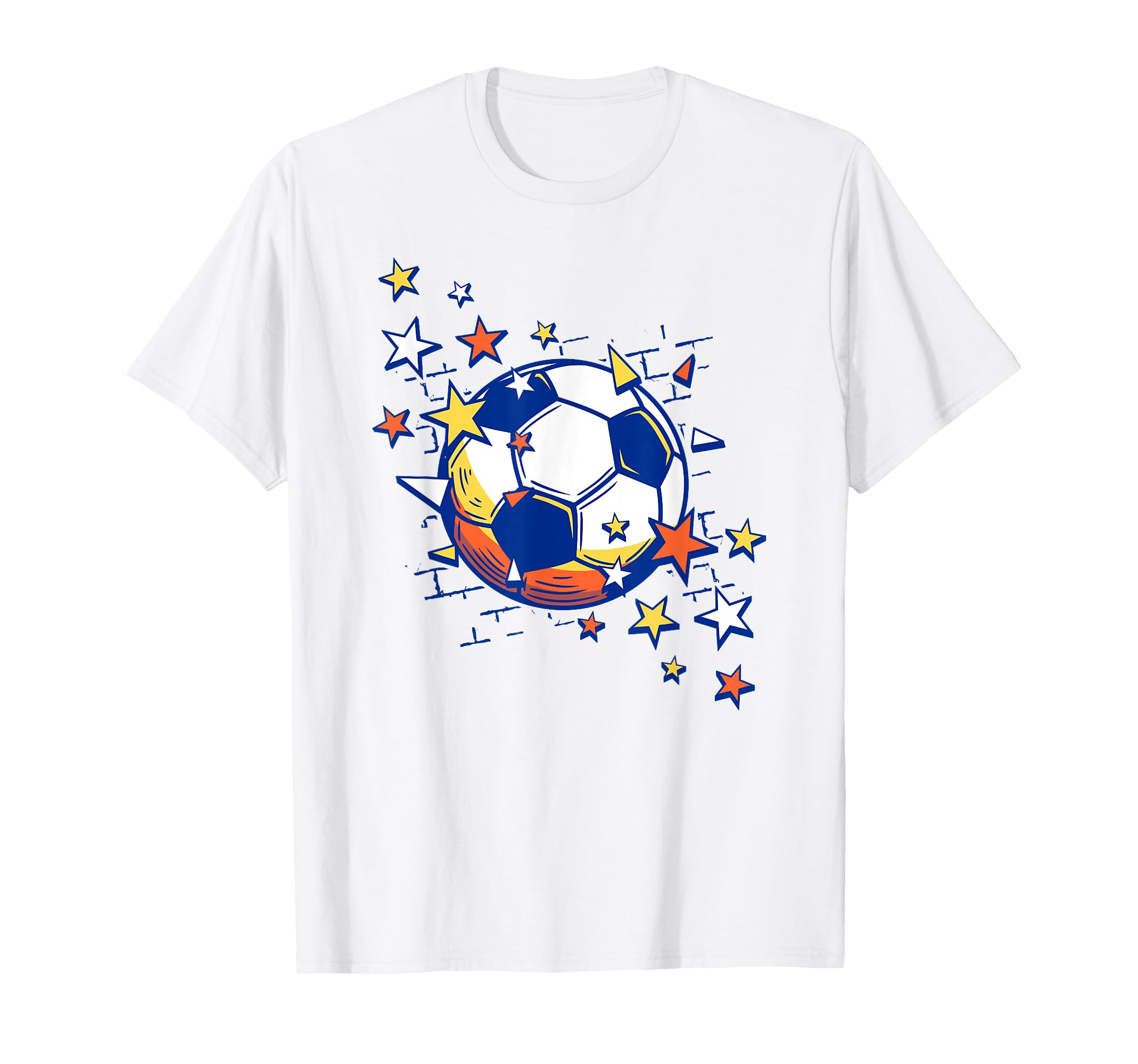 Trendy Soccer Ball From Stars Chest Logo T-Shirt - Streetwear Style Unisex - T-Shirt, Sweatshirt, Hoodie
