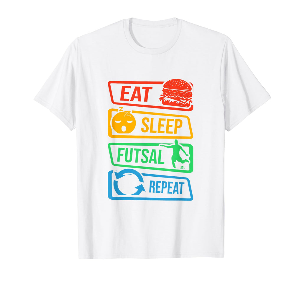 Eat Sleep Futsal Repeat Indoor T-Shirt - Custom Art Print for Adults - T-Shirt, Sweatshirt, Hoodie