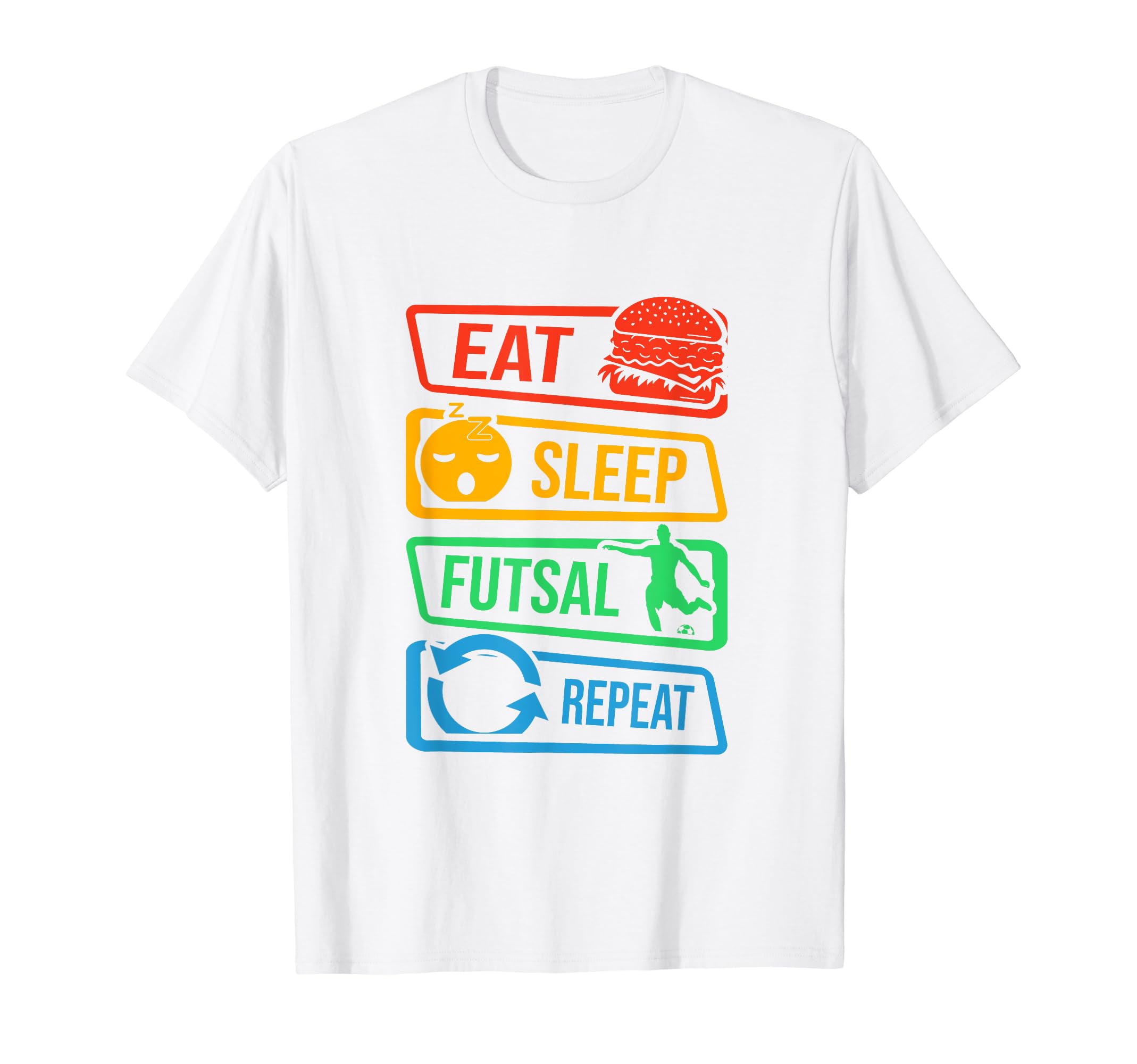 Eat Sleep Futsal Repeat Indoor T-Shirt - Custom Art Print for Adults - T-Shirt, Sweatshirt, Hoodie