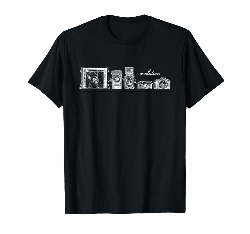 Funny Photography Camera Evolution T-Shirt - Aesthetic Graphic Unisex - T-Shirt, Sweatshirt, Hoodie