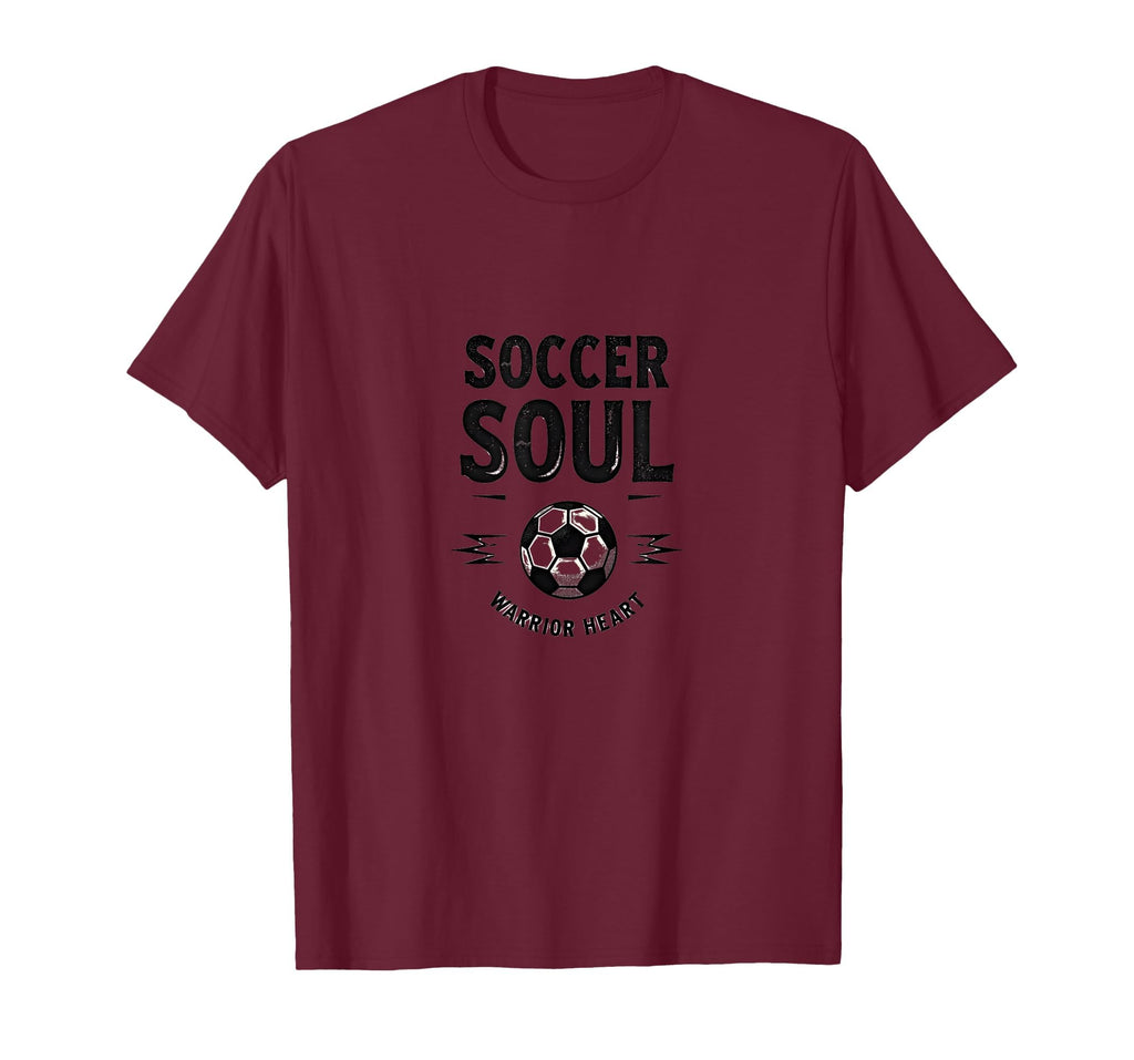 Soccer Soul Warrior Heart Womens T-Shirt - Custom Art Print Men Women - T-Shirt, Sweatshirt, Hoodie