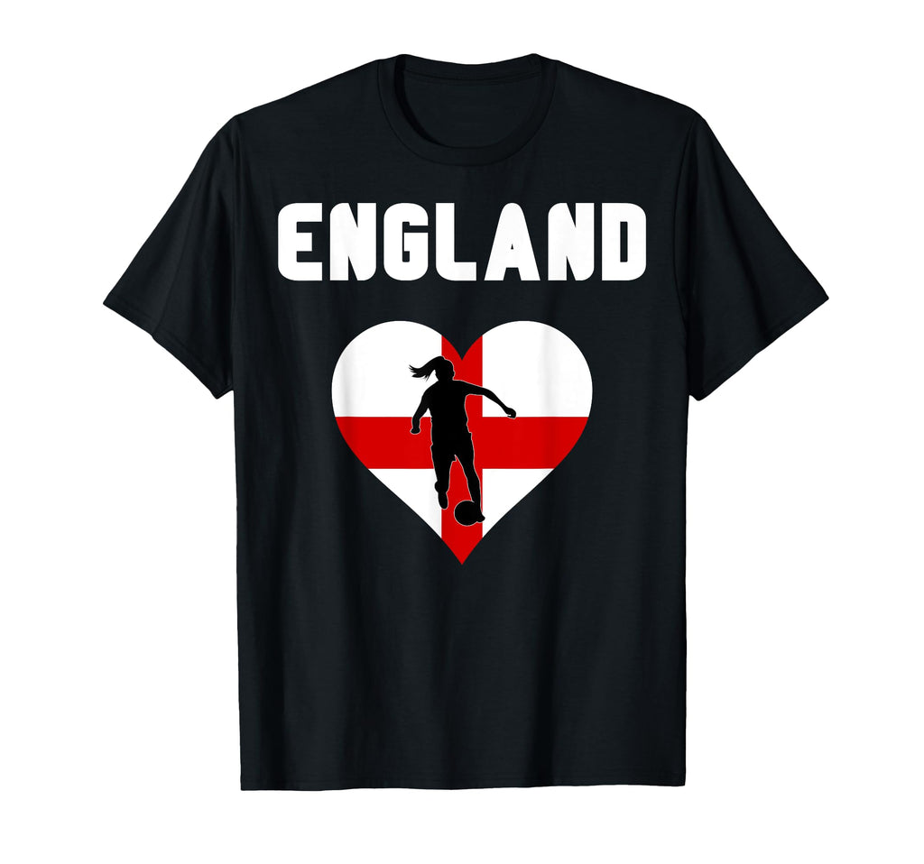 England Flag Football Heart T-Shirt - Aesthetic Graphic for Adults - T-Shirt, Sweatshirt, Hoodie