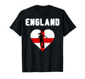 England Flag Football Heart T-Shirt - Aesthetic Graphic for Adults - T-Shirt, Sweatshirt, Hoodie