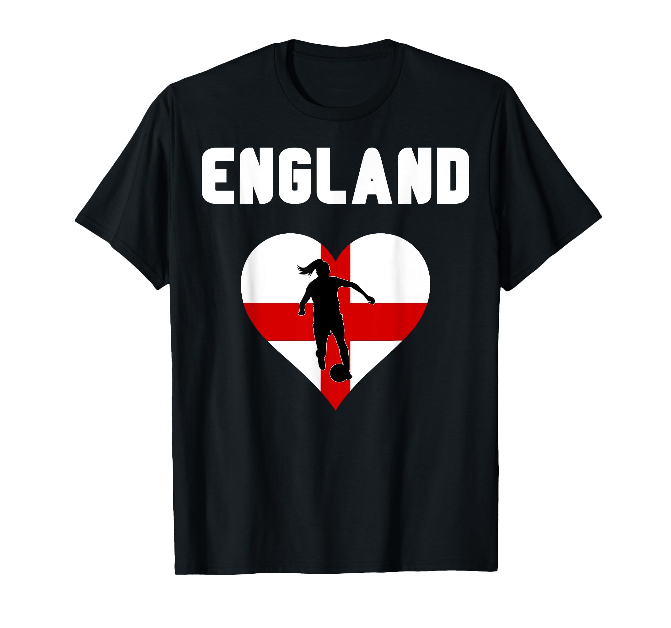 England Flag Football Heart T-Shirt - Aesthetic Graphic for Adults - T-Shirt, Sweatshirt, Hoodie