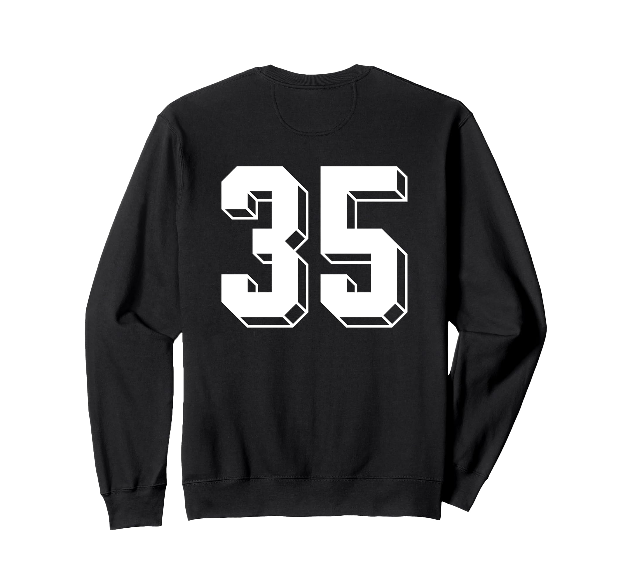 Number 35 Backside 80S 90S Team Jersey Sweatshirt - Graphic Print Unisex - T-Shirt, Sweatshirt, Hoodie
