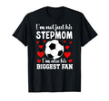 Biggest Fan Soccer Stepmom Soccer T-Shirt - Minimalist Print for Adults - T-Shirt, Sweatshirt, Hoodie