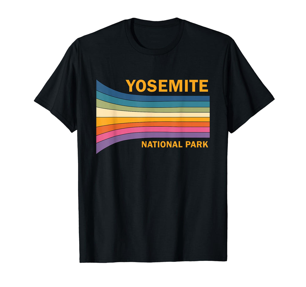70S Yosemite National Park T-Shirt - Custom Art Print Unisex - T-Shirt, Sweatshirt, Hoodie