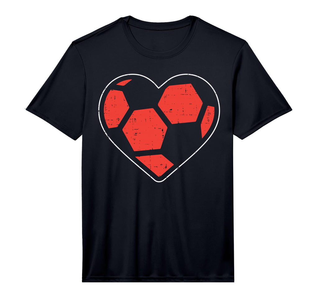 Heart Soccer Ball Football Valentines T-Shirt - Fun Novelty Design Unisex - T-Shirt, Sweatshirt, Hoodie