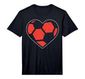 Heart Soccer Ball Football Valentines T-Shirt - Fun Novelty Design Unisex - T-Shirt, Sweatshirt, Hoodie