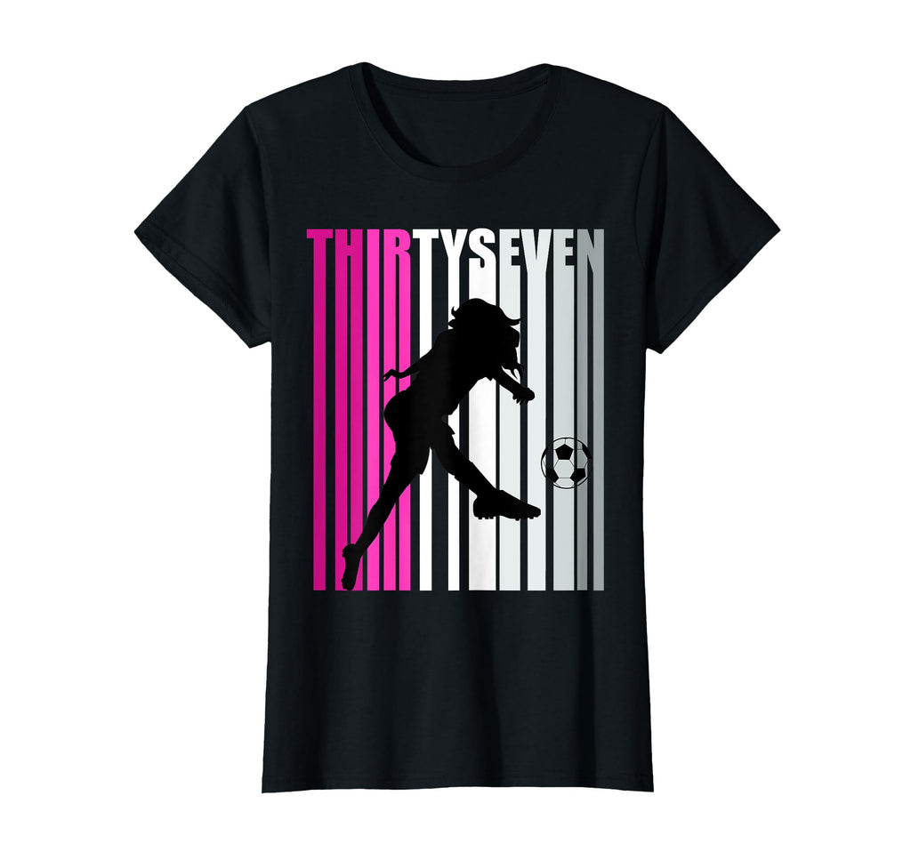 Womens 37Th Soccer Birthday Loves To T-Shirt - Unique Graphic for Adults - T-Shirt, Sweatshirt, Hoodie