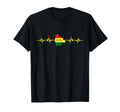 Heartbeat Bolivian Flag Bolivia T-Shirt - Trendy Graphic for Adults - T-Shirt, Sweatshirt, Hoodie