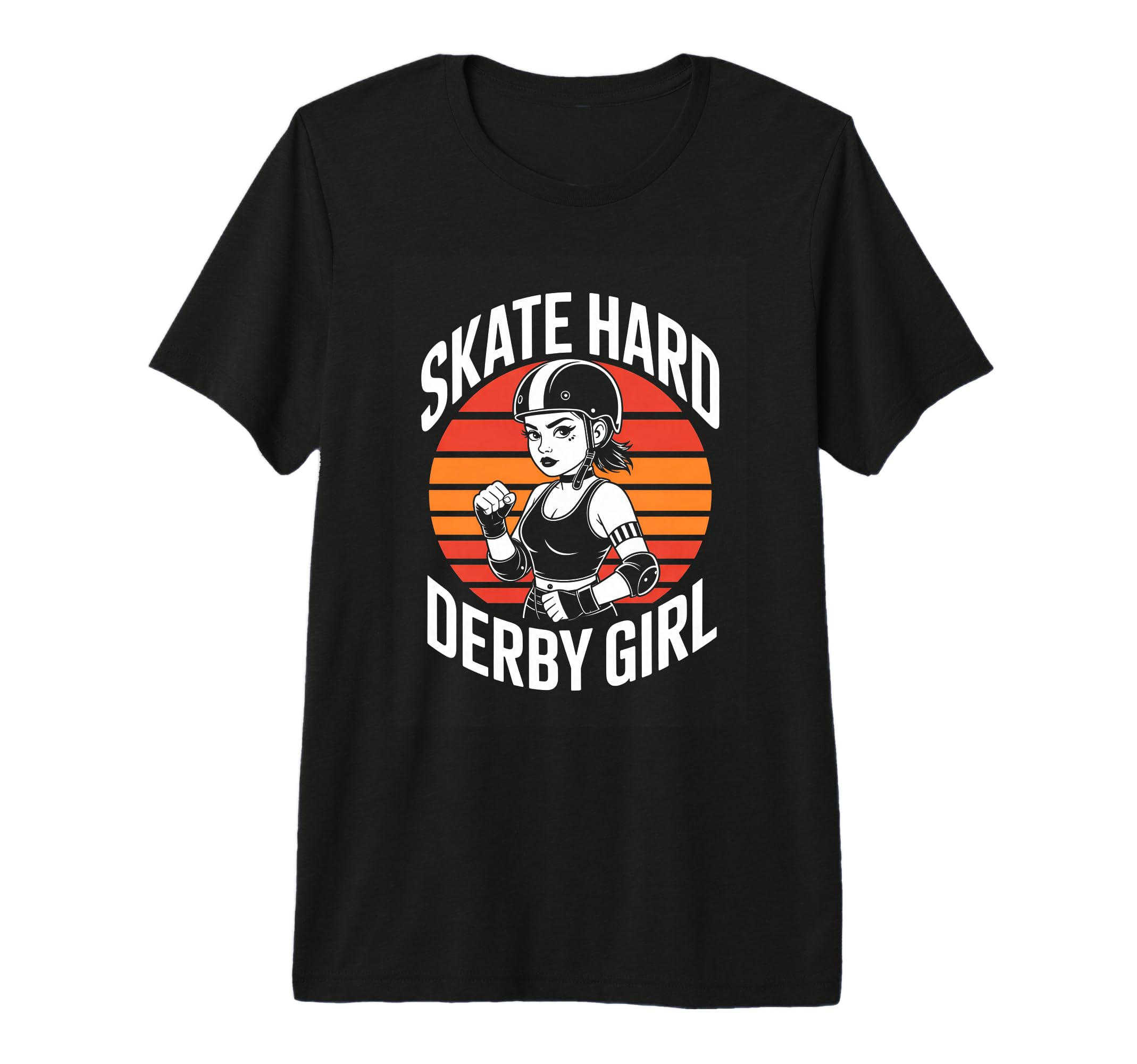 Skate Hard Derby Roller Derby Tri Blend T-Shirt - Novelty Apparel Unisex - T-Shirt, Sweatshirt, Hoodie