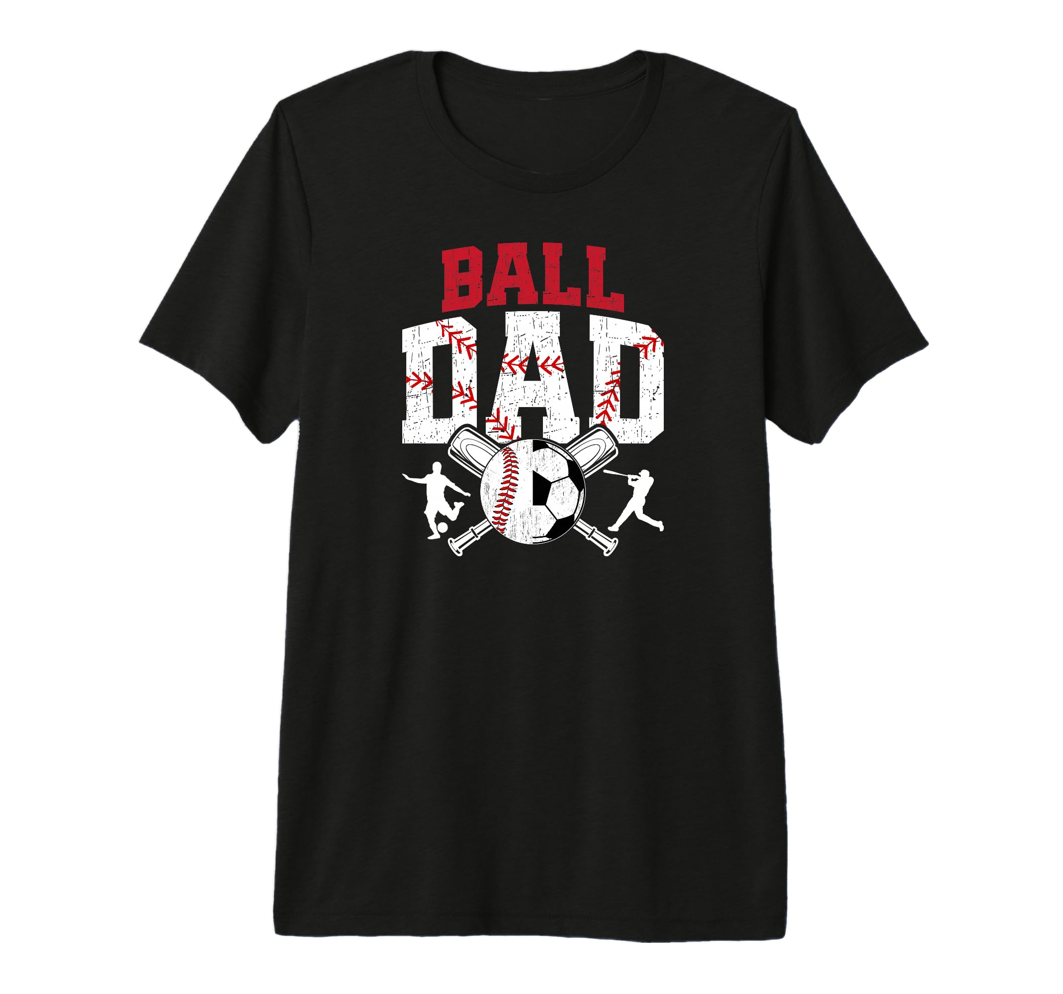 Mens Ball Dad Baseball Soccer Dad T-Shirt - Custom Art Print for Adults - T-Shirt, Sweatshirt, Hoodie
