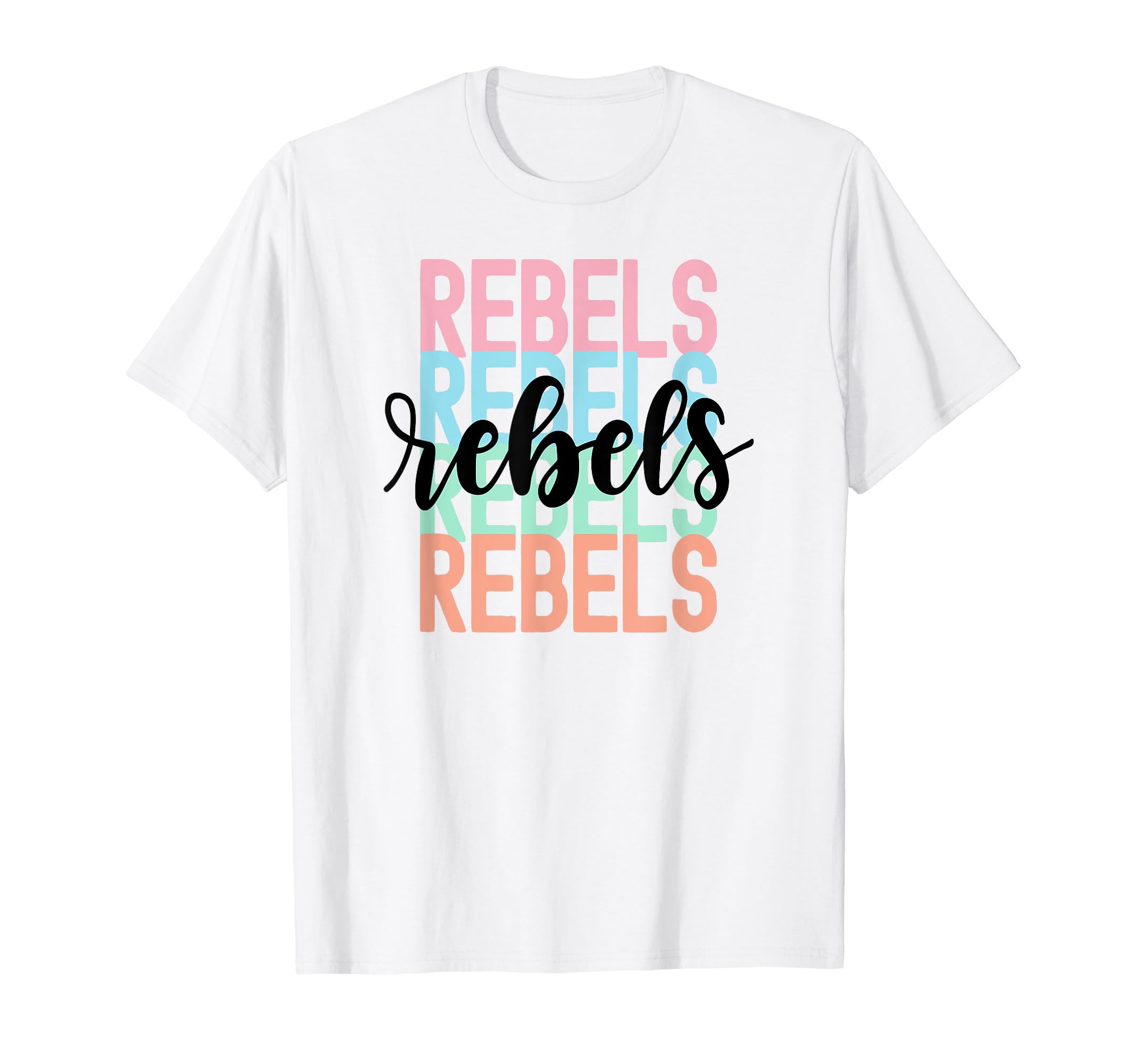 Rebels Team Mascot School Spirit T-Shirt - Minimalist Print for Adults - T-Shirt, Sweatshirt, Hoodie