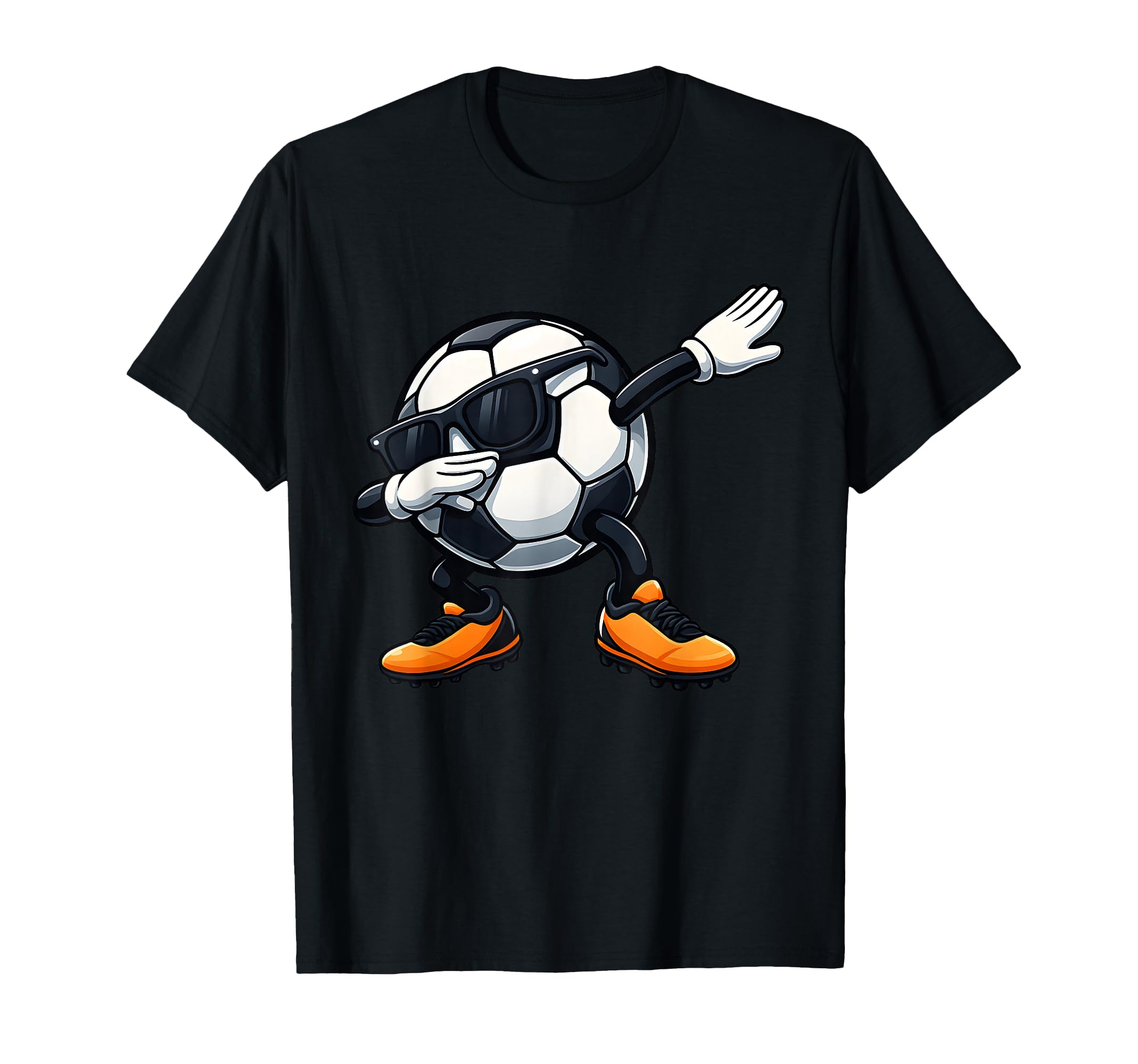 Dabbing Sunglasses Football Soccer Ball T-Shirt - Minimalist Print Unisex - T-Shirt, Sweatshirt, Hoodie