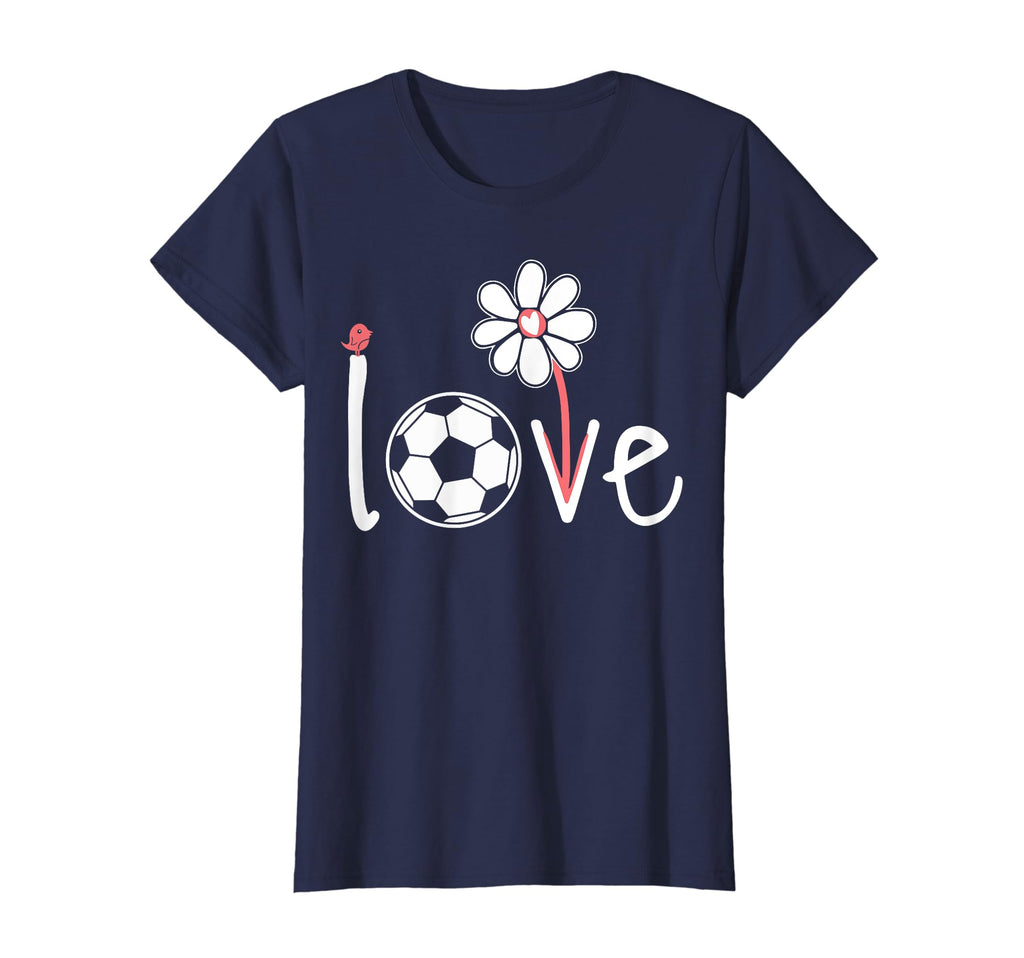 Soccer Love Soccer Sport Daisy Flower T-Shirt - Unique Graphic Men Women - T-Shirt, Sweatshirt, Hoodie