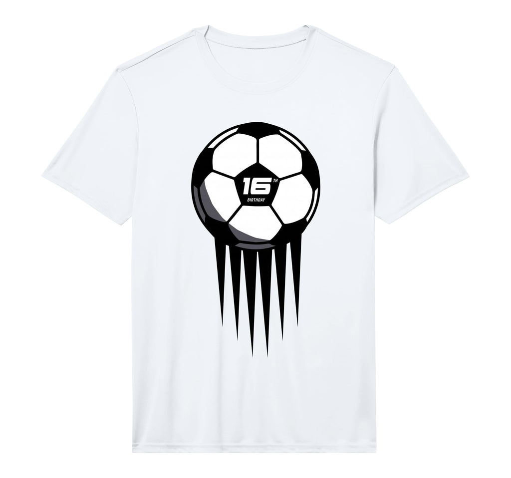 16Th Birthday Soccer 16 Years Old T-Shirt - Aesthetic Graphic Unisex - T-Shirt, Sweatshirt, Hoodie