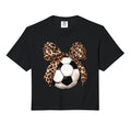 Soccer Coquette Bow Leopard Sweatshirt - Streetwear Style Men Women - T-Shirt, Sweatshirt, Hoodie