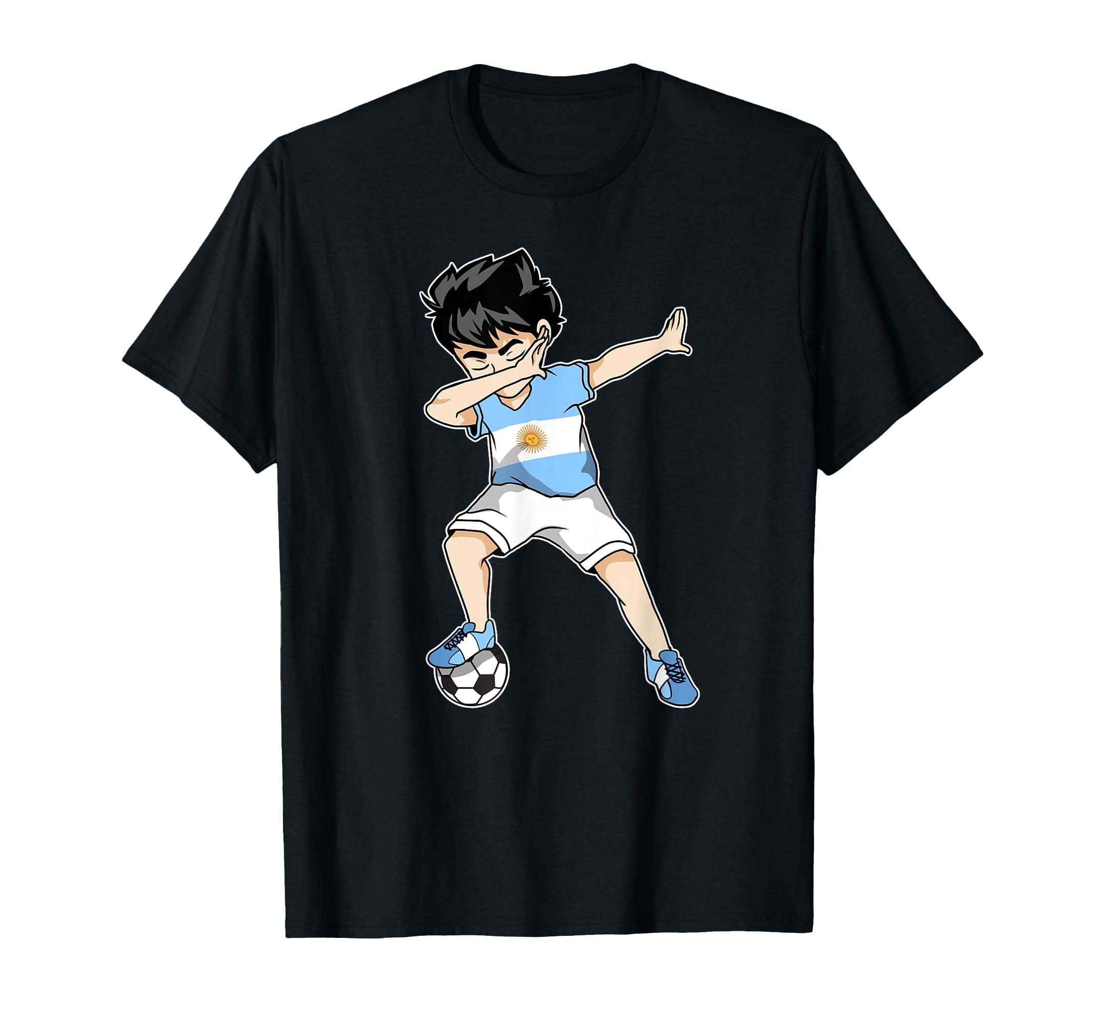 Dabbing Soccer Argentina Football T-Shirt - Novelty Apparel for Adults - T-Shirt, Sweatshirt, Hoodie