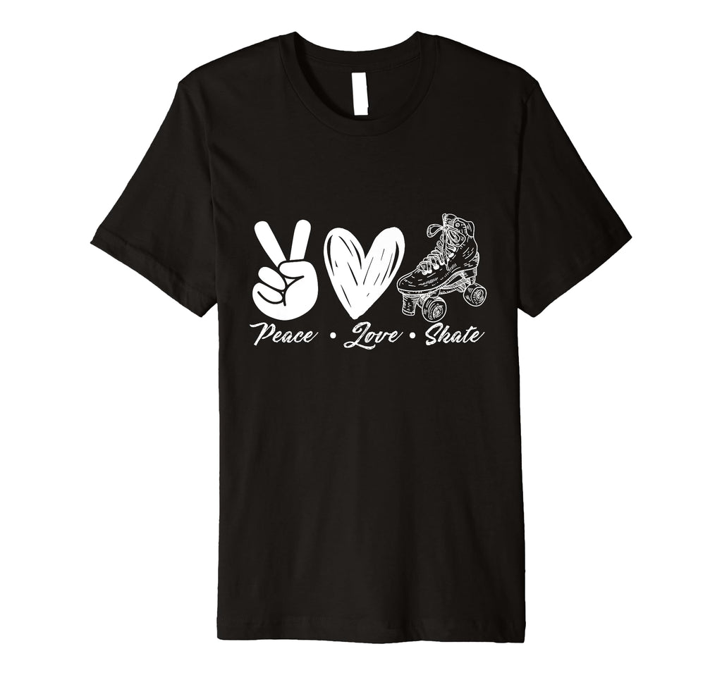 Peace Love Skate Roller Skating Peace Love T-Shirt - Unique Graphic Unisex - T-Shirt, Sweatshirt, Hoodie