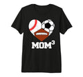 Mom Cubed Mom3 Mom Three Baseball Soccer T-Shirt - Graphic Print Men Women - T-Shirt, Sweatshirt, Hoodie