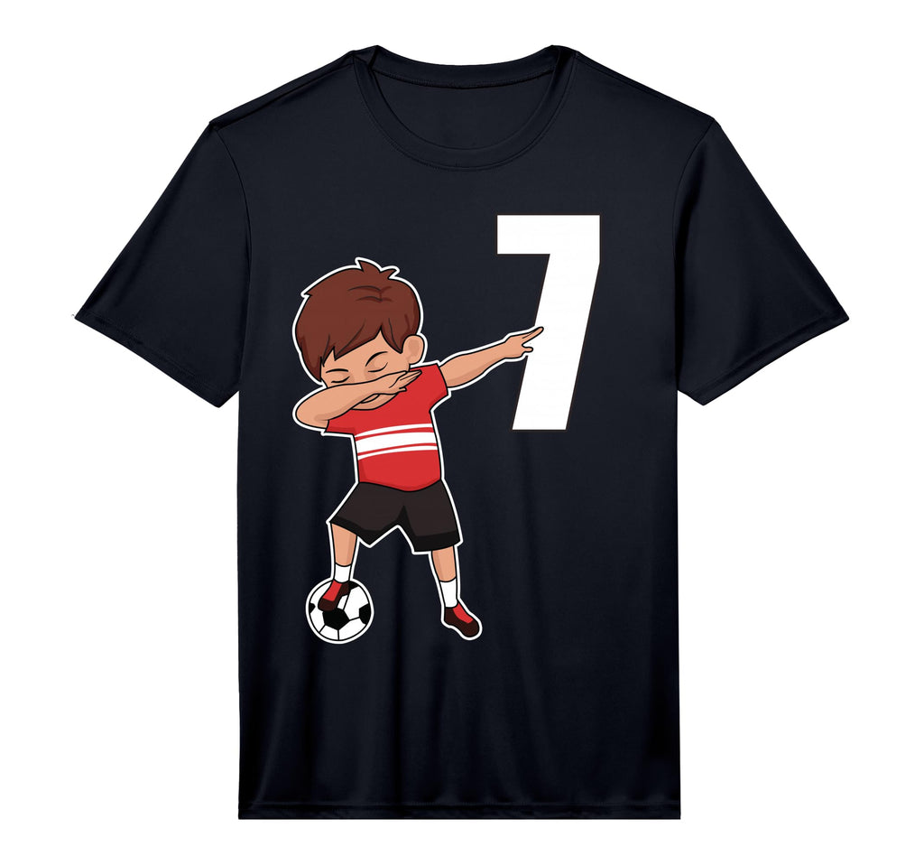 Soccer Number 7 Funny Dabbing T-Shirt - Casual Everyday Wear for Adults - T-Shirt, Sweatshirt, Hoodie