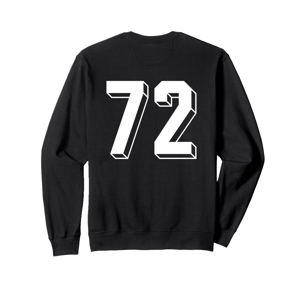 Number 72 Backside 80S 90S Team Sweatshirt - Streetwear Style Men Women - T-Shirt, Sweatshirt, Hoodie
