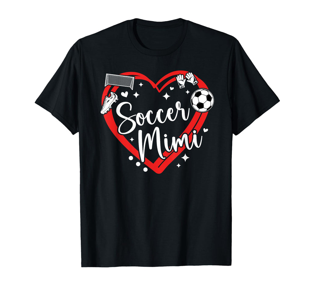 Soccer Mimi Grandma Heart Mimi T-Shirt - Casual Everyday Wear Men Women - T-Shirt, Sweatshirt, Hoodie