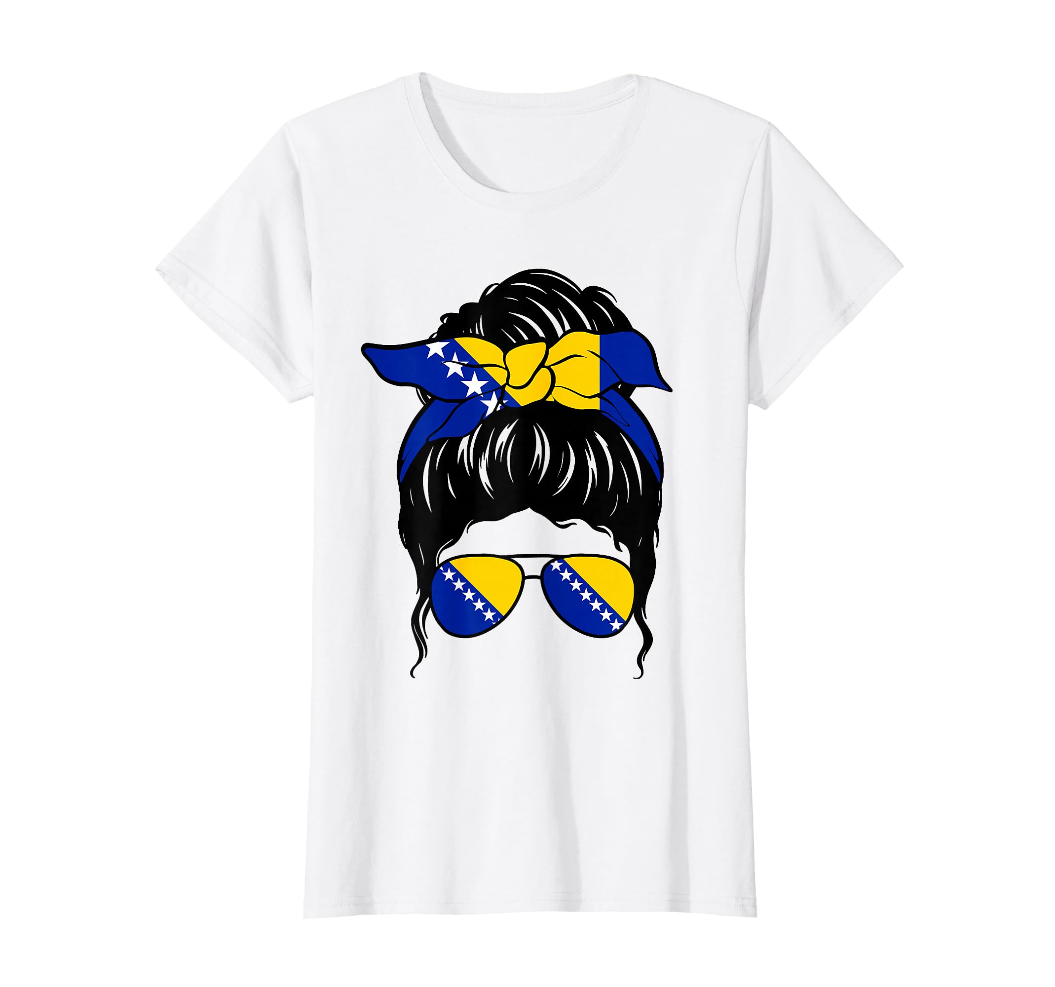Bosnian Bosnia And Herzegovina Flag T-Shirt - Minimalist Print Men Women - T-Shirt, Sweatshirt, Hoodie