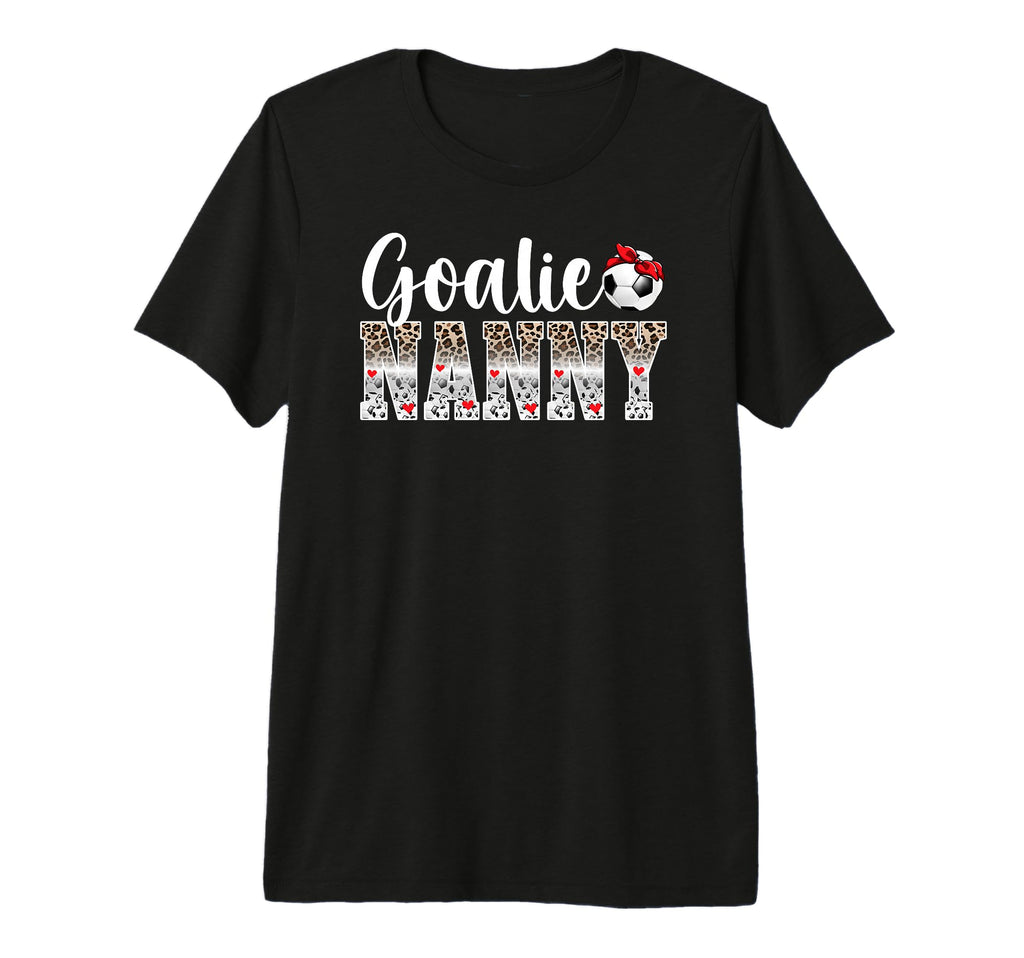 Soccer Goalie Nanny Leopard Soccer T-Shirt - Trendy Graphic for Adults - T-Shirt, Sweatshirt, Hoodie