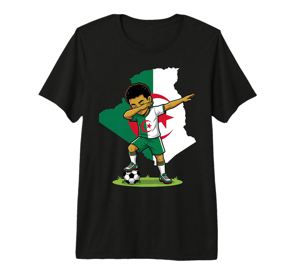 Algeria Soccer Dab Flag Football Tri T-Shirt - Graphic Print Men Women - T-Shirt, Sweatshirt, Hoodie