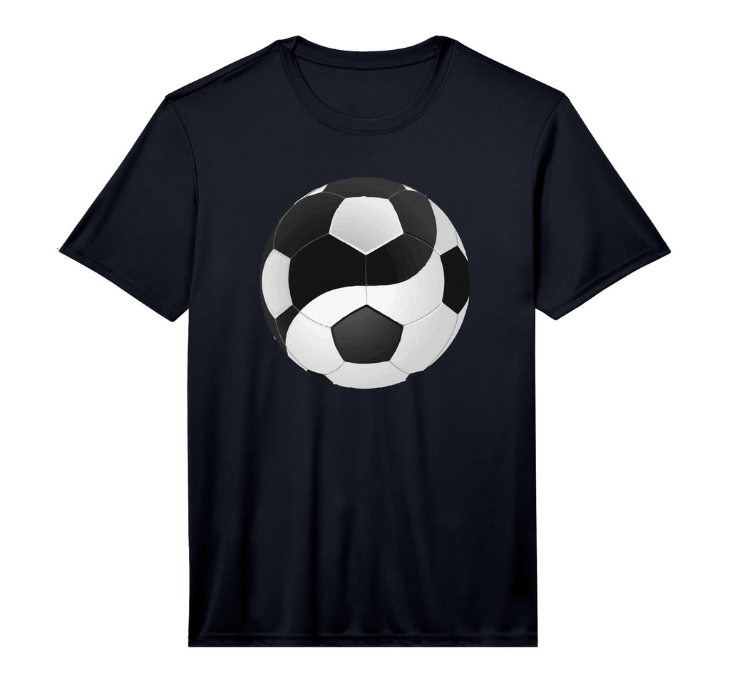 Mens Yin Yang Soccer Art T-Shirt - Fun Novelty Design for Adults - T-Shirt, Sweatshirt, Hoodie