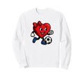 Funny Soccer Heart Coquette Bow Sweatshirt - Unique Graphic Men Women - T-Shirt, Sweatshirt, Hoodie