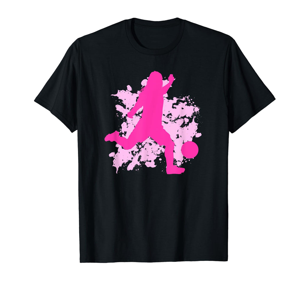 Female Soccer Player Splatter T-Shirt - Streetwear Style Men Women - T-Shirt, Sweatshirt, Hoodie