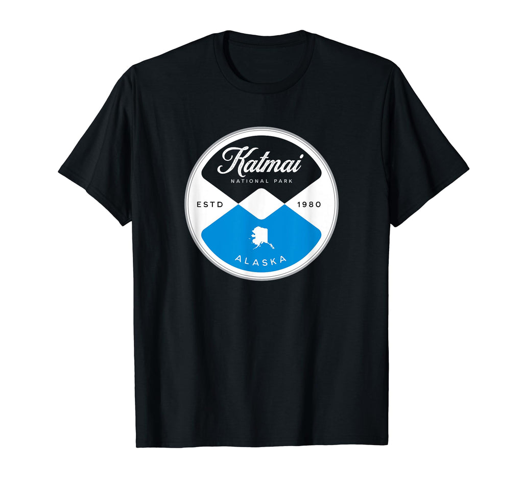 Katmai National Park Alaska Circle T-Shirt - Custom Art Print Men Women - T-Shirt, Sweatshirt, Hoodie